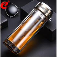 臥龍大展宏圖雙層玻璃茶杯圓形中式便攜男女商務(wù)送禮防摔加厚杯子 簡(jiǎn)裝一帆風(fēng)順36手柄款 0ml 0只