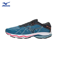 美津濃（MIZUNO）男女緩震慢跑鞋穩(wěn)定耐磨跑步鞋WAVE ULTIMA14 01/暗藍(lán)/灰白色/亮紅色 41