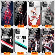 WENYAFF適用iPhone17 16 15 14 13 12 11蘋果13Pro 16proMax玻璃6s/7/8P手機(jī)殼XR 12mini全包se2/3/xs軟套 開拓者利拉德-安東尼 高清玻璃