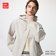優(yōu)衣庫女裝休閑連帽短外套/時尚百搭25秋冬新款479229 31 米色 M /160/84A