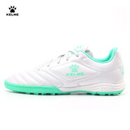 KELME/卡爾美成人足球鞋男比賽TF碎釘球鞋學(xué)生透氣防滑球鞋873701 白清新綠 40