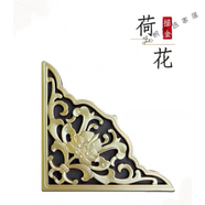 迎門墻瓷磚大福字磚雕圓形仿古樹脂庭院影壁墻古建浮雕背景照壁墻 描金款-花角