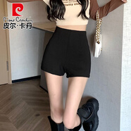 皮爾卡丹（pierre cardin）黑色西裝短褲女2025新款秋款高腰打底式辣妹顯瘦外穿秋冬季熱褲 黑色主圖款升級版 M 適合101-110斤
