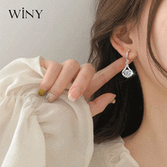 唯一（Winy）999足銀耳墜女氣質(zhì)高級感耳飾耳環(huán)生日禮物送女朋友老婆時尚飾品 漫心耳飾