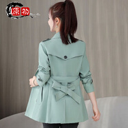 風(fēng)衣女短款英倫風(fēng)2025春秋季新款氣質(zhì)休閑時(shí)尚高級休閑短外套女 水仙蘭色 XL_115-130斤