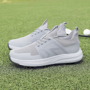 炫燁克斯高爾夫球鞋男鞋透氣防滑專業(yè)Golf運(yùn)動(dòng)皮鞋防水運(yùn)動(dòng)休閑鞋女紐扣鞋 灰色 37