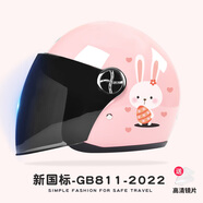 AD新國標(biāo)認(rèn)證電動(dòng)車頭盔男女士四季通用電瓶車安全帽女款冬季保暖防霧騎行輕便半盔女款冬天圍巾頭盔 新國標(biāo)【粉兔】黑茶 均碼