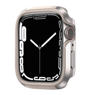 LAZYODD適用蘋果手表S11保護(hù)套applewatch10/9/8/7/6/5/4/SE2硅膠內(nèi)襯加鋁合金二合一金屬保護(hù)殼ultra3殼 星光色 40MM表盤【適用6/5/4/新SE2/1】