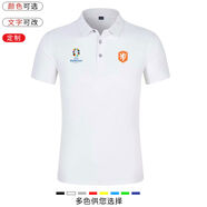 萬(wàn)象錦2024荷蘭隊(duì)poloT恤國(guó)家隊(duì)歐洲杯足球迷服德容范迪克德佩短袖男女 白色 XXXXL 160-185斤