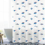 KLEINE WOLKEKleine Wolke德國原裝進(jìn)口Freddy小魚(yú)PEVA塑料浴簾子浴室掛簾隔斷 Freddy 寬180cm x 高200cm