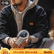 馬登工裝底特律獵裝夾克男美式復(fù)古J001巴恩風(fēng)翻領(lǐng)谷倉外套秋季新款 黑色 【男士休閑外套/高級感痞帥】 3XL