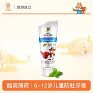 艾克弗瑞進(jìn)口兒童牙膏3-6歲嬰幼兒寶寶6-12歲青少年水果味 草莓 覆盆子味 6-10歲酷爽薄荷味 75ml 1支