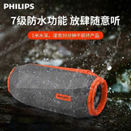 飛利浦（PHILIPS）SB500戶外運動HiFi級藍牙音箱便攜式無線低音炮音響 橙色 全新未開封