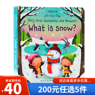 200元5件 幼兒問與答翻翻書系列Usborne Lift The Flap Very First Questions and Answers英文繪本你問我答科普早教啟蒙生活認知紙板翻翻書 雪是什么