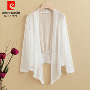 皮爾卡丹（pierre cardin）冰絲網(wǎng)紗針織衫女外搭開衫薄外套夏季空調(diào)衫中長(zhǎng)款防曬外披 2260款被色:高彈網(wǎng)紗垂感好 2XL:建議100斤-125斤