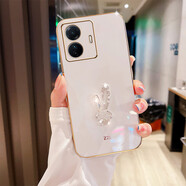 豆圖長(cháng)耳朵兔子vivoS15手機殼v1vo新款可愛(ài)S15por感女生立體水鉆15Pro防摔直邊電鍍s十五e軟殼外套 vivo S15e/直邊電鍍-白色-【長(cháng)耳朵水鉆兔 vivo S15e