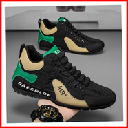 Darren Gino浦田男鞋2025新款冬季透氣百搭運動(dòng)休閑戶(hù)外旅游登山厚底阿甘潮鞋 T927黑綠/好貨推薦_[男款男士男生男仕男式] 38 -[適合夏季秋季夏天秋天夏款秋款熱天的鞋子]