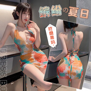 霏慕 情趣內(nèi)衣夏日繽紛性感睡衣女免脫夫妻刺激房事變態(tài)高檔成人用品性感方便包臀裙 6308