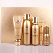 御泥坊618新年亮顏小金瓶提亮膚色護膚品套裝潔面水乳液化妝品套裝女 潔面+水+乳+精華+眼霜