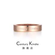 century kindle小ck系列情侶戒指一對 滿天星戒指女 素圈戒指男情侶對戒生日禮物 玫瑰金色素圈 11號