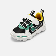 巴拉巴拉童鞋兒童運動(dòng)鞋旋鈕扣秋季男童透氣網(wǎng)布鞋國潮小童輕便減震慢跑鞋 黑花色調00390-208423140204 28碼