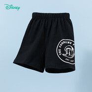 迪士尼寶寶（Disney Baby）童裝兒童短褲時尚米奇男童五分褲舒適保暖24年夏新品 碳黑 90