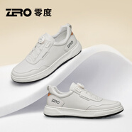 零度尚品男鞋Zero夏季2025新款休閑鞋男潮流百搭板鞋時尚運(yùn)動鞋透氣免系帶 白色 41