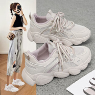 跨洋（KUAYANG）百搭老爹鞋女2024年春夏季鞋女新款ins潮休閑女鞋運動(dòng)鞋子女 起點(diǎn)F033紫色 35