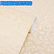 墻壁紙加厚加強(qiáng)膠墻壁紙加厚歐式自粘墻紙加厚防水臥室壁紙客廳電 黃歐花(61*5M)【撕開背膠