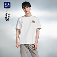 海瀾之家（HLA）短袖T恤男女龍騰九州IP系列涼感短袖男 米白花紋A2 170/88A