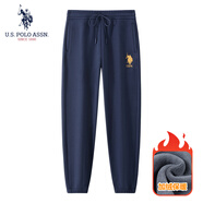 U.S. POLO ASSN.保羅運(yùn)動(dòng)休閑褲男加絨保暖冬季寬松直筒跑步長(zhǎng)衛(wèi)褲 藏青束口 3XL 