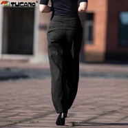 啄木鳥(niǎo)（TUCANO）品牌女裝純色棉布高腰燈籠褲女褲2026秋季新款蘿卜長(cháng)褲寬松休閑卡 1328黑色-涼感款 32 建議140-150斤-涼感款