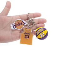 球星科比钥匙扣詹姆斯欧文杜兰特勇士库里篮球钥匙扣书包球衣挂件 C款-詹姆斯23号