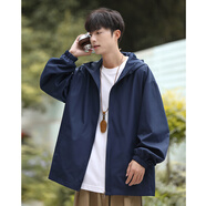 OEMG 日系黑武士外套上衣男女cityboy春秋夏季沖鋒款式夾克美式工裝服 藏青 XL [建議125-140斤]