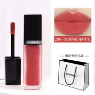 Chanel/香奈兒魅力絲絨唇釉6ml柔霧啞光滋潤口紅 國內(nèi)專柜 情人節(jié)禮物 206 - SURPRENANTE【配禮袋】