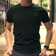 AF【100%純棉透氣】夏季美國af男士短袖t恤潮流百搭圓領(lǐng)打底衫體恤 黑色胸標(biāo)紅鹿 XL碼建議155-165斤穿