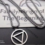 MHFDO動(dòng)漫火影忍者周邊曉組織飛段不死吊墜鈦鋼男女項鏈毛衣鏈 配50CM鏈條