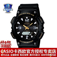 卡西歐（CASIO） 男表女表卡西歐手表男女情侶表學生時尚運動表太陽能雙顯電子表 太陽能：AQ-S810W-1B黑戰(zhàn)士