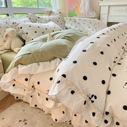 北極絨全棉四件套純棉韓式小碎花荷葉花邊床單被套田園公主風(fēng)床上用品 敦敦熊 床單款 2點(diǎn)0m床單款四件套 2點(diǎn)0m床單款四件套