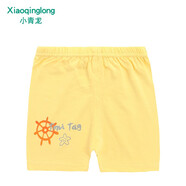 小青龍新款兒童短褲純棉女童短褲外穿男童短褲夏季寶寶短褲 淺黃色(圖案隨機) 100 (建議90-100cm)