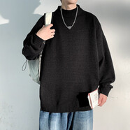 舉風(fēng)座山雕皮毛一體棉服男款冬季加厚保暖設計感美式翻領(lǐng)棉衣夾克外套 黑色毛衣 L