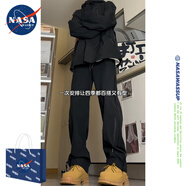 nasawassup防水速干沖鋒褲子男秋冬季寬松加絨徒步登山搭配沖鋒衣的工裝褲 黑色K33 常規 2XL 【建議140-160斤】