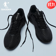 喬丹（QIAODAN）運動鞋男鞋夏季新款網(wǎng)面透氣跑步鞋黑色休閑跑鞋 黑色/純質(zhì)灰235F【網(wǎng)面透氣】 41