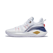 李寧（LI-NING）2025新款CJ-2麥科勒姆二代輕量高回彈比賽籃球鞋 標(biāo)準(zhǔn)白/藏青藍(lán) 40