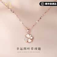 COISEE.YL999純銀四葉草項(xiàng)鏈女生夏玫瑰金彩金鎖骨鏈2024新款生日禮物 玫瑰金款項(xiàng)鏈【可調(diào)節(jié)鏈長(zhǎng)】