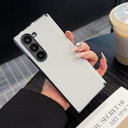 邦米碩適用于三星Galaxy ZFold6手機殼折疊屏新款fold6中軸鉸鏈磁吸后殼時(shí)尚真皮保護套男女防摔潮牌輕奢 精致細紋后殼磁吸款-白色 三星Galaxy Z Fold 6