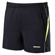 川崎KAWASAKI羽毛球服 男女中性款休閑運動(dòng)短褲子運動(dòng)褲透氣排汗黑色YMB-181 XL