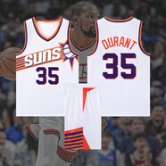 凱日虎 杜蘭特球衣35號太陽(yáng)隊kd籃網(wǎng)7號城市版復古雷霆隊籃球服套裝定制 24款太陽(yáng)隊白色-35號杜蘭特 2XL碼(170-175cm 130-140斤)