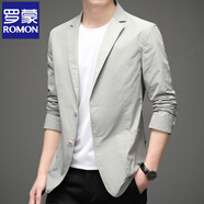 羅蒙高端無(wú)痕西裝男士休閑西服春秋冬季外套免燙羊毛呢外套保暖商務(wù) AE8322款灰色-款 常規 XL 180/96A 【140-160斤】