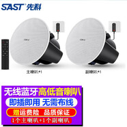 先科（SAST）藍(lán)牙吸頂音響喇叭套裝無(wú)線客廳吊頂天花有源背景音樂(lè)門店鋪收款家庭影院嵌入式音箱掛式廣播系統(tǒng)通 無(wú)線二分頻版主音響(遙控版)+副音響*1